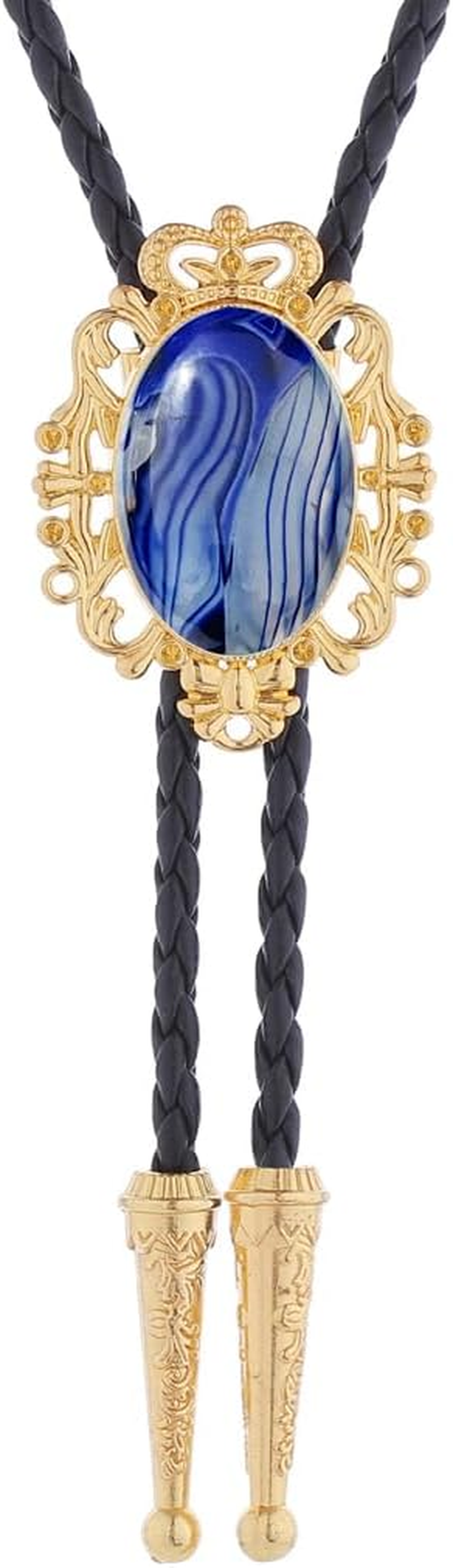 Jeilwiy Bolo Tie for Men Natural Turquoise Bolo Tie for Women Western Ties Cowboy Necktie Native American Bolos