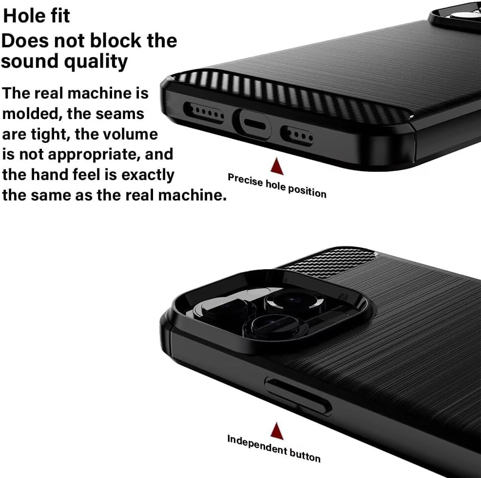 HONLEN TPU Silicone Case for Poco F8 Pro (6.59 Inches), Fibre Brushed Pattern, Non-Slip Case - Red image number 5