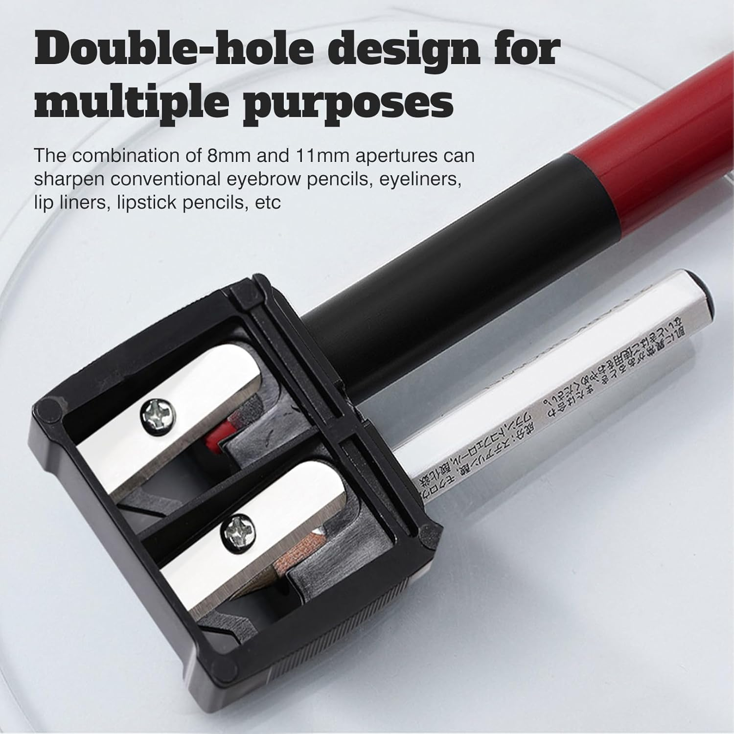 2 X Makeup Sharpener/Cosmetic Sharpener (Black 4) image number 5