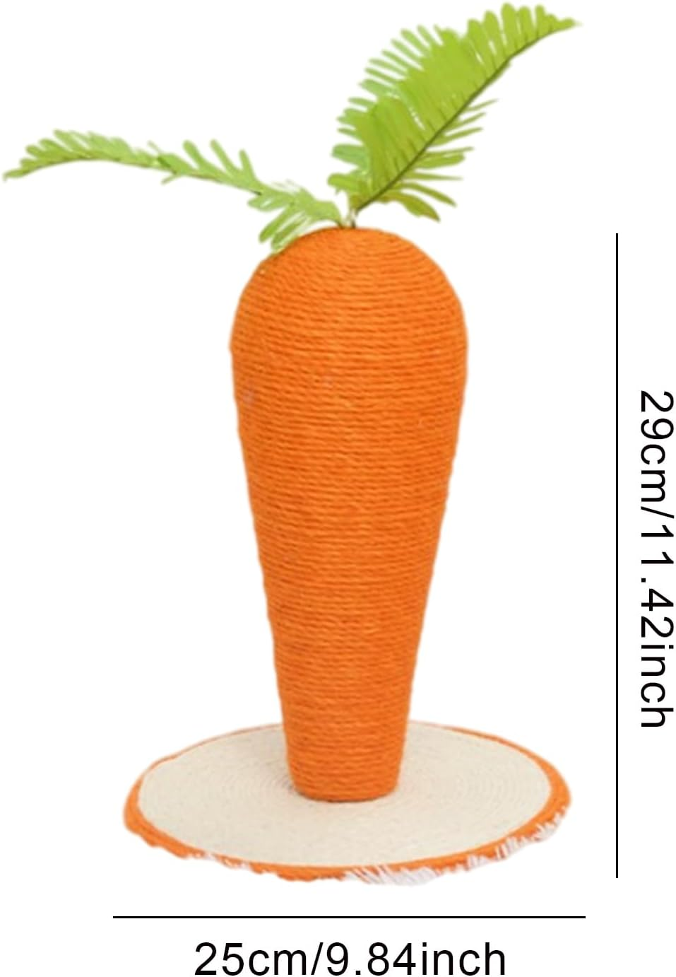 Carrot Cat Scratch Post,Cute Scratching Post for Cats Sisal Rope - Sturdy Cat Toys, Cat Scratcher for Cat Grinding Claws, Scratching and Climbing, Cat Exercise