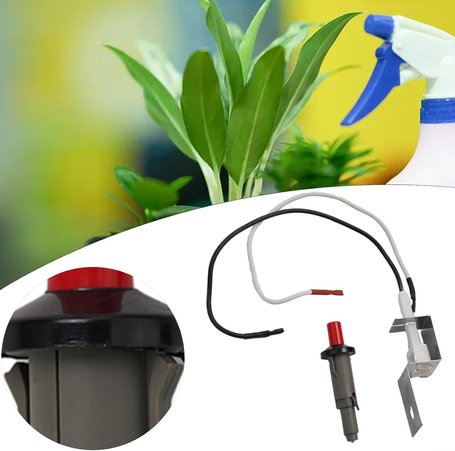 Ignition Assembly Replacement Kit, Stainless Steel Gas-Catcher Ignition Chamber and Ceramic Needle for Q100 Q120 Q200 Q220 Q1000 Q2000 Gas Grill, 7WPHIDXWI039X337OW2I0S3MM5WM11 image number 3