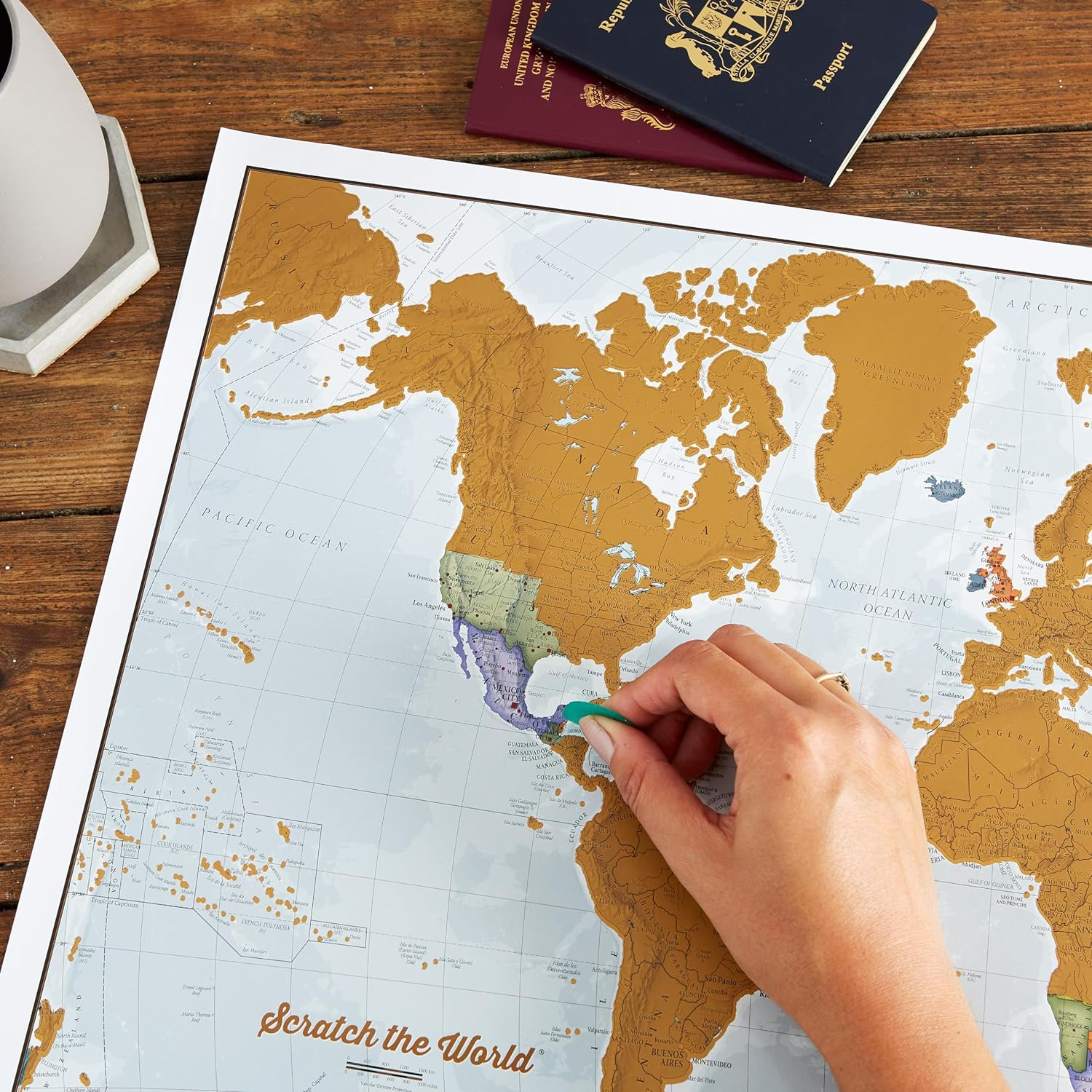 Scratch the World&reg; Travel Map - Scratch off World Map Poster - A2-59 X 42 Cm - Maps International - 50 Years + of Map Making image number 3