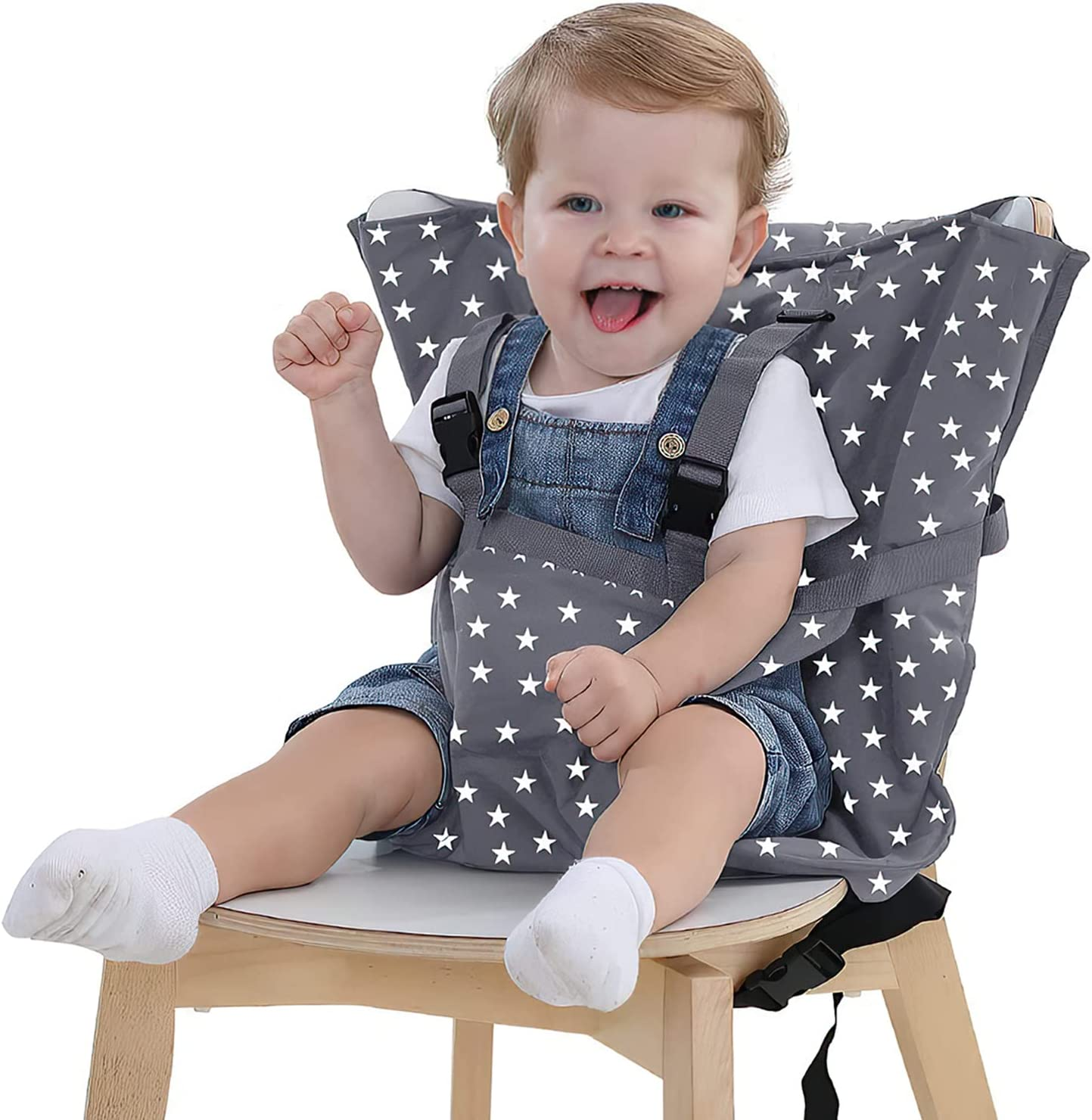Baby Travel Harness, Portable High Chair Safety Seat with Adjustable Straps and Shoulder Belt for All Kinds of Baby Dining Chairs - Home, Restaurant, Travel image number 2
