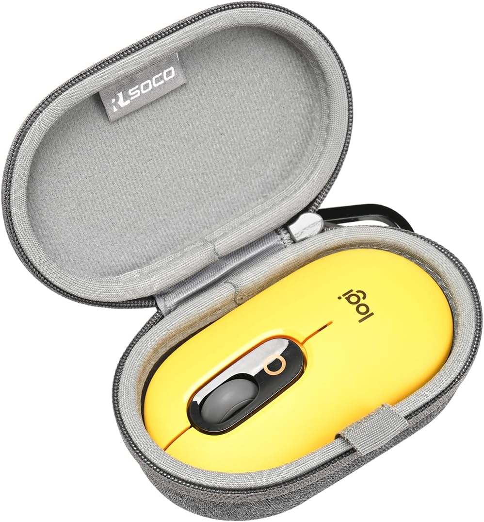 RLSOCO Carrying Case for Logitech Pebble Mouse 2/Pop/Pebble Bluetooth Wireless Mouse with Keychain - Purple (Case Only)