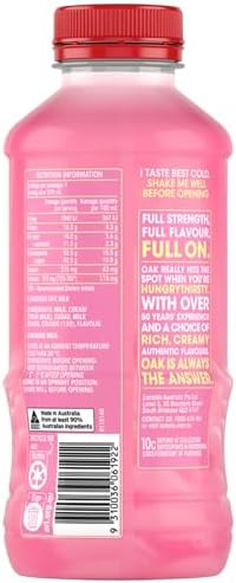 Oak Strawberry Flavoured Milk 500 Ml (Pack of 6)