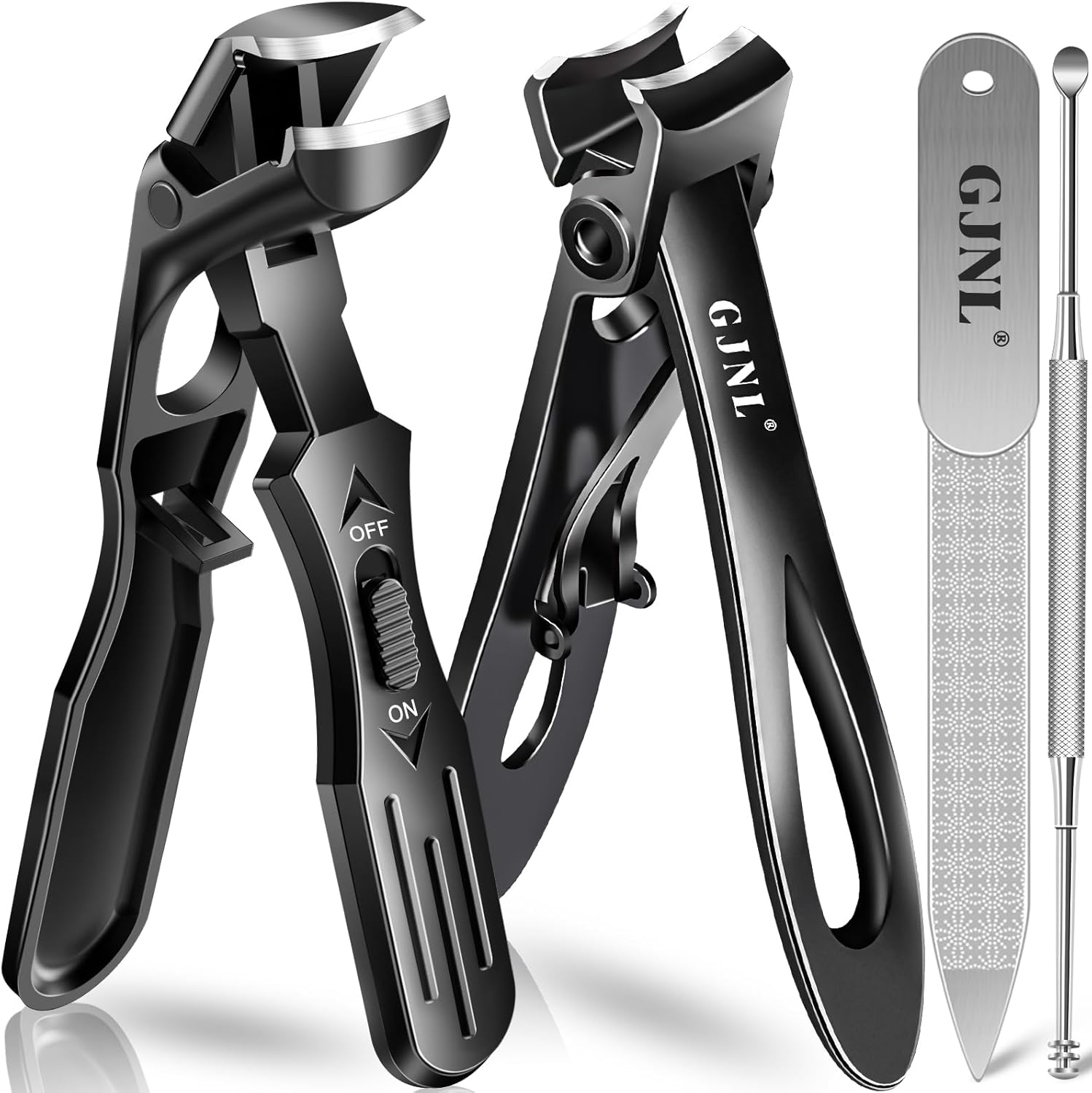 Mens Stocking Stuffers 2025 Gifts for Men, Christmas Gift for Mens Dad Boyfriend Teens Him, Angled Head Long Handle Toe Nail Clippers for Men with Wide Jaw, Toenail Clippers for Thick Toenails image number 1
