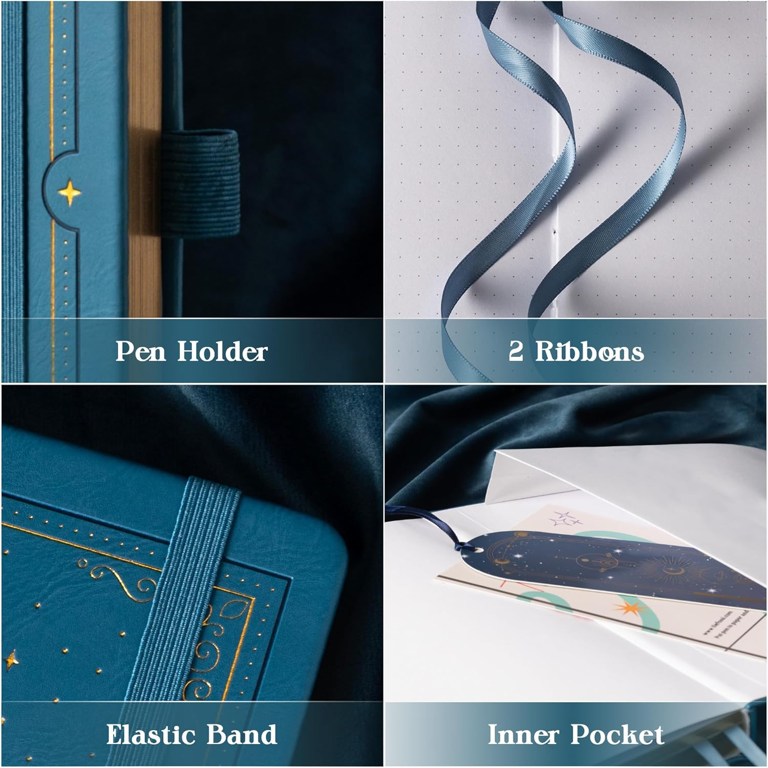 TIEFOSSI Tree of Life Journal, Square Dotted Journal for Women Men, Dot Aesthetic Notebook with 160 Numbered Pages, Hardcover Vegan Leather Journals with Bookmark, 160 GSM Thick Paper image number 1