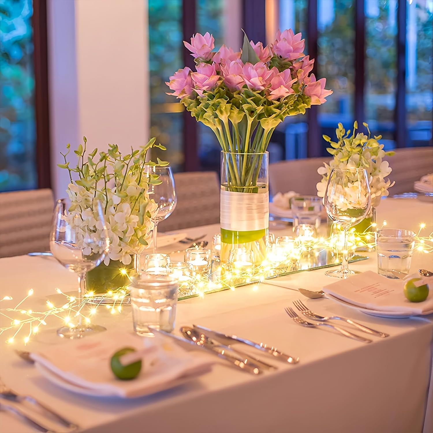 Clearhill Solar String Lights Outdoor, 19Ft/6M Color,300 LED Waterproof Christmas Lights, 8 Modes for Tree Yard Garden Party Xmas Decor - Warm White image number 4