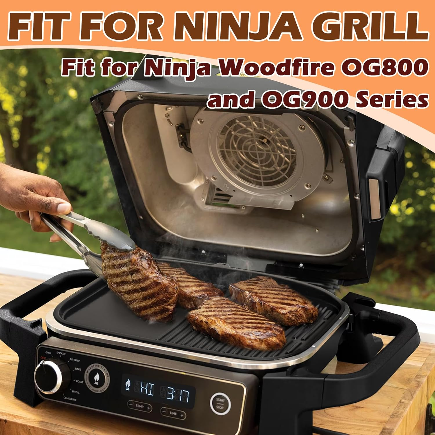 MOASKER Griddle Plate for Ninja XL OG951 OG850 OG952 Grill Accessories image number 1