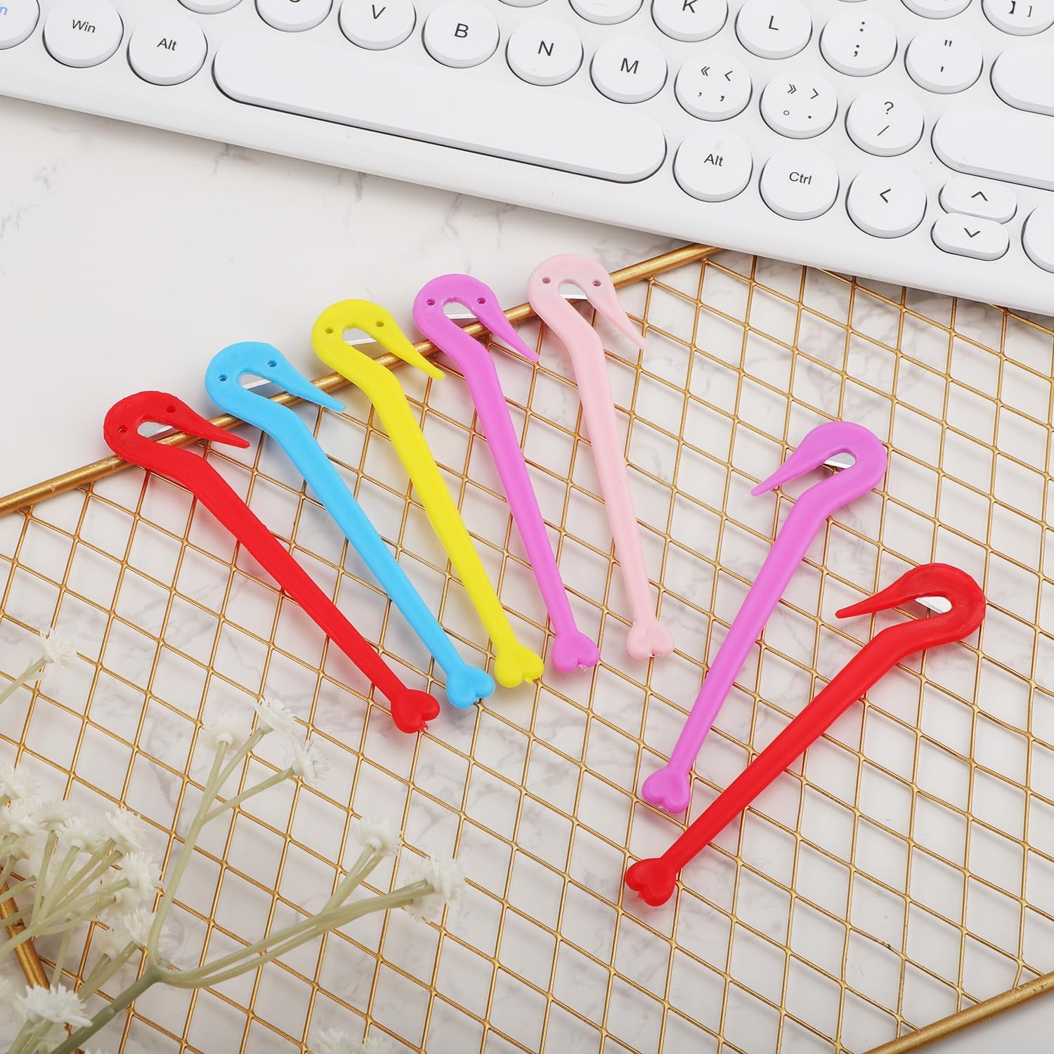 7-Piece Cutting Tool for Elastic Hair Bands, Hair Scrunchie Remover, Free Tool for Removing Ponytails, Pony Pick for Toddlers, for Cutting Pony Rubber Hair image number 6