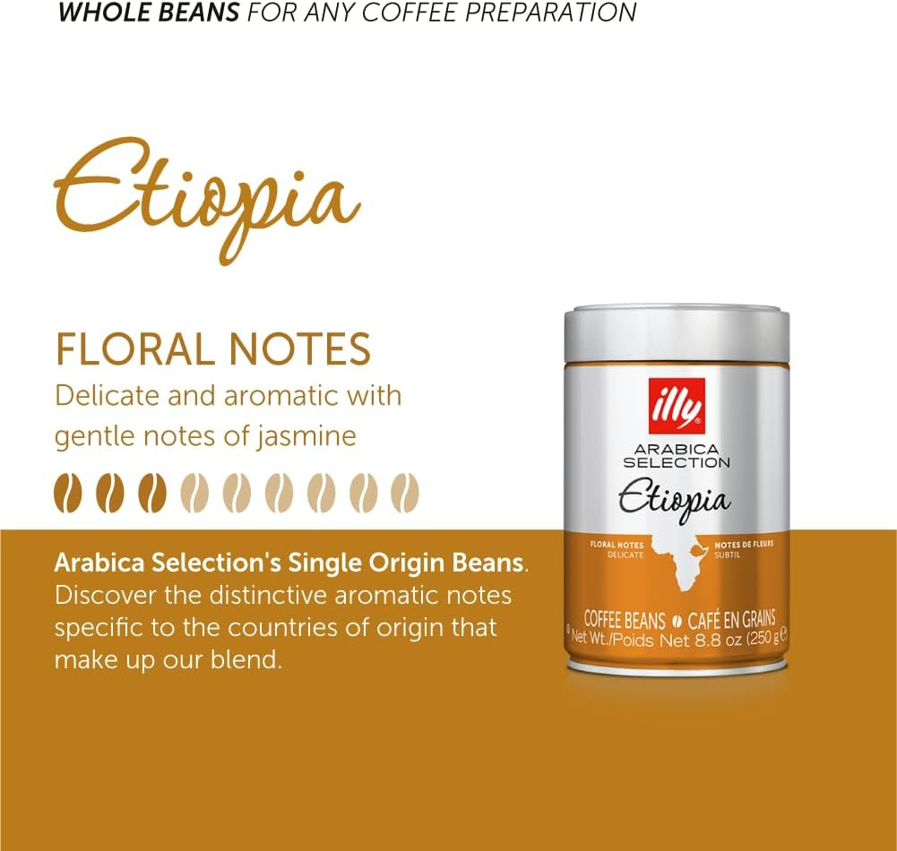 Illy Arabica Selection Etiopia Roasted Whole Coffee Beans 250 G image number 2