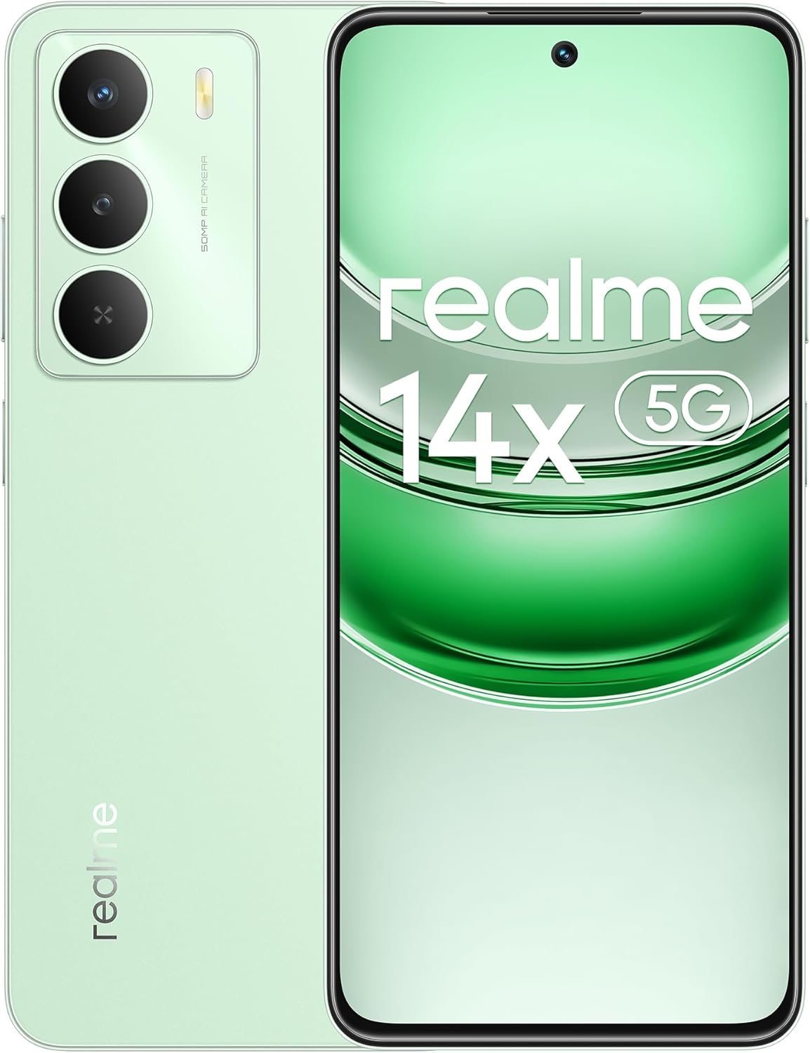 Realme Smartphone 14X 5G 6+128GB, Dimensity 6300 5G, 120Hz Eye Comfort Display, 18GB Dynamic RAM, 50MP AI Camera, Carbon Black, No Adapter