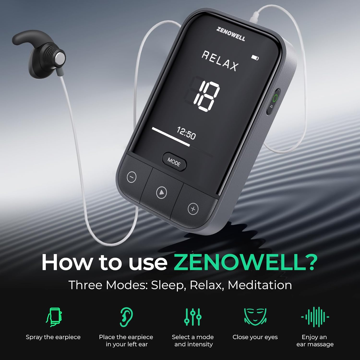 Auricular Vagus Nerve Stimulator | Sleep Aid Device | Patented Vagus Nerve Wearable Device for Restore Calm, Stress Relief and Recover | Relaxation Device for Long-Term Wellness