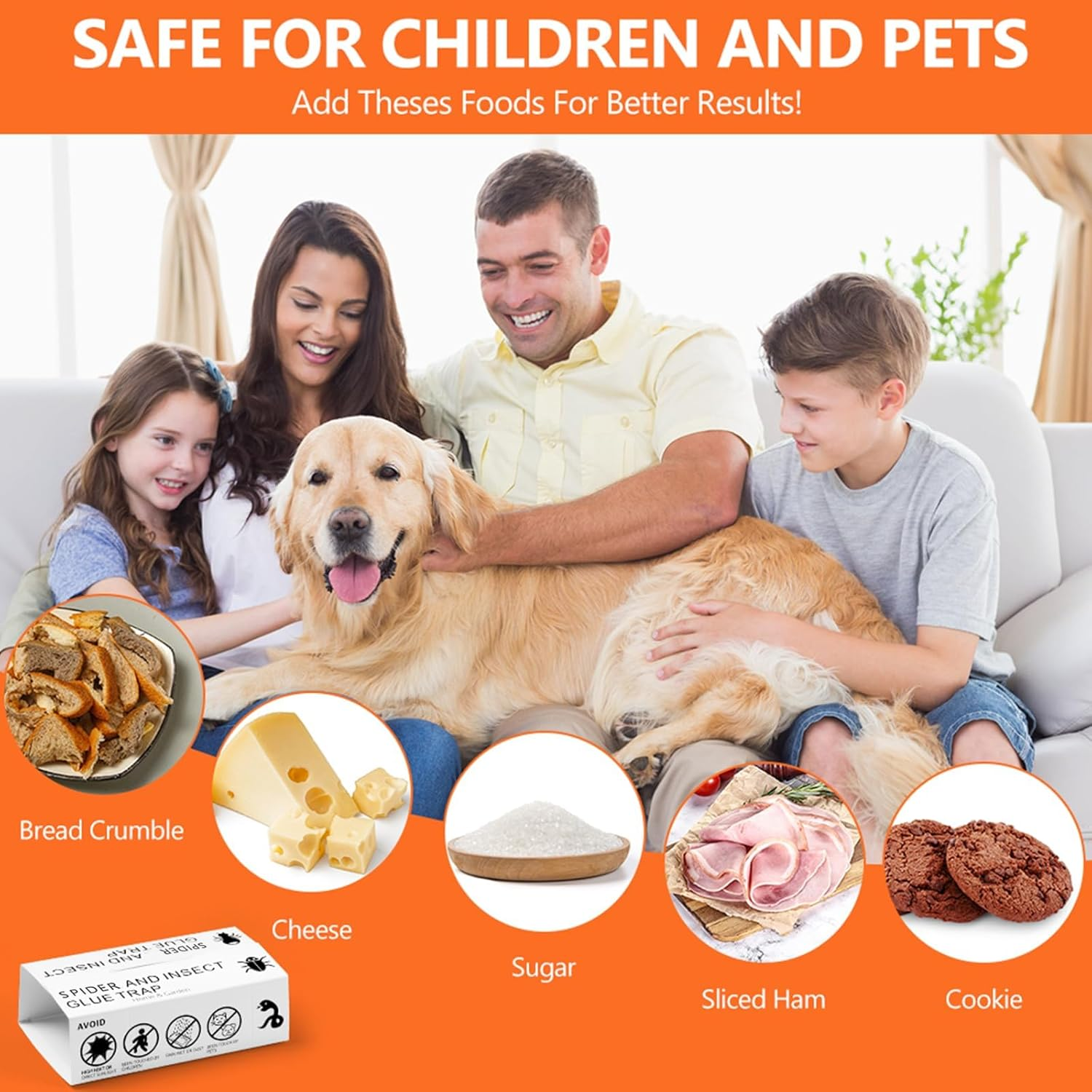 10 Pcs Glue Traps &ndash; Extra Strength Glue Boards for Indoor/Outdoor Use | Non-Toxic Bed Bug Trap&Spider Traps image number 5