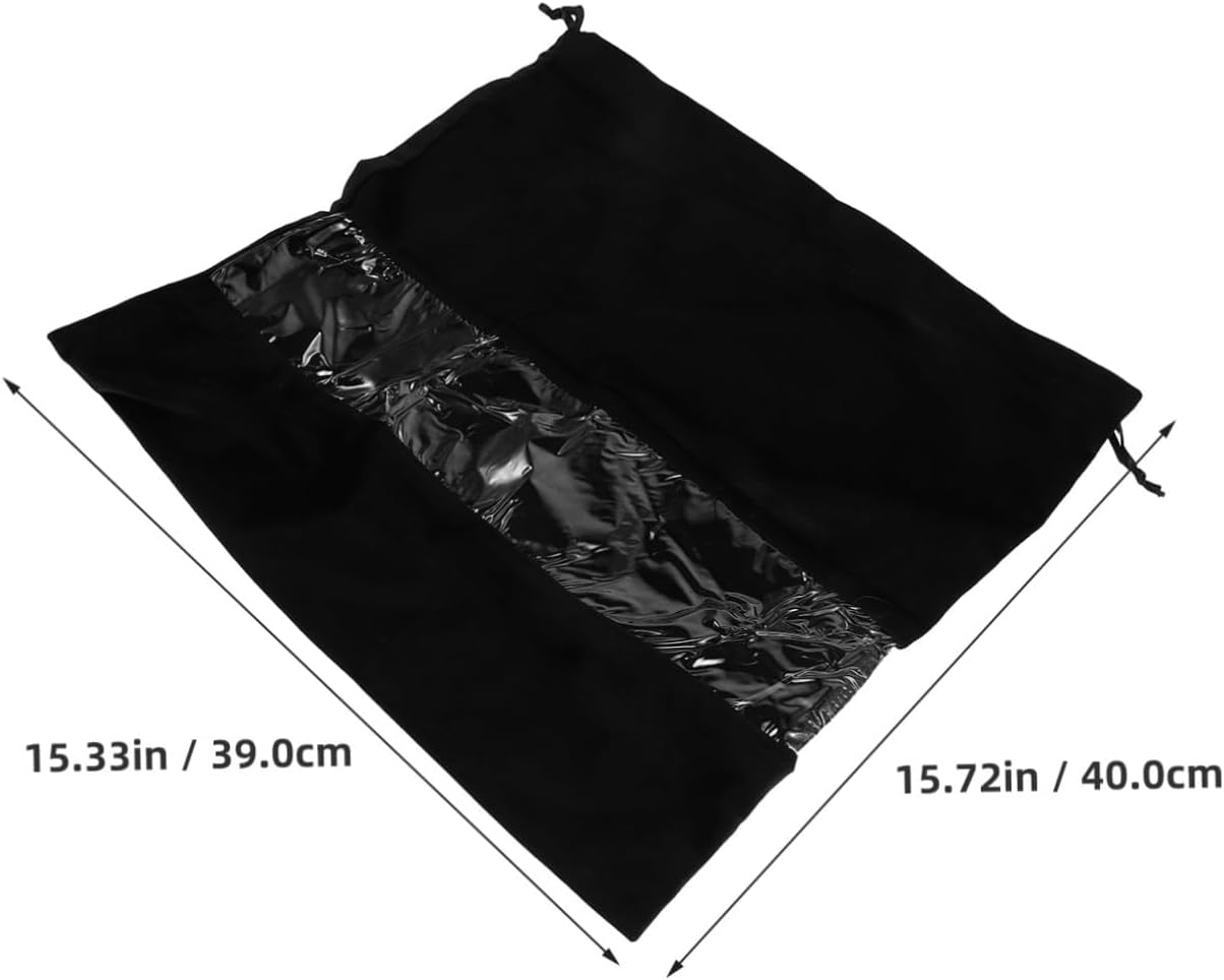 CLISPEED Transparent Velvet Drawstring Hair Dryer Bag Portable Dustproof Storage Pouch for Travel and Home Lightweight Organizer for Hair Tools Underwear Small Items with Easy Access image number 1