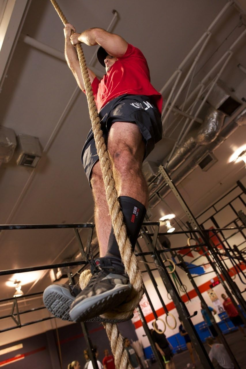 Rocktape Rockguard Shin Protection for Crosstraining and Obstacle Course Racing - Durable 5Mm Neoprene with Zipper Entry and Foot Strap for Secure Fit, Black, Medium image number 1