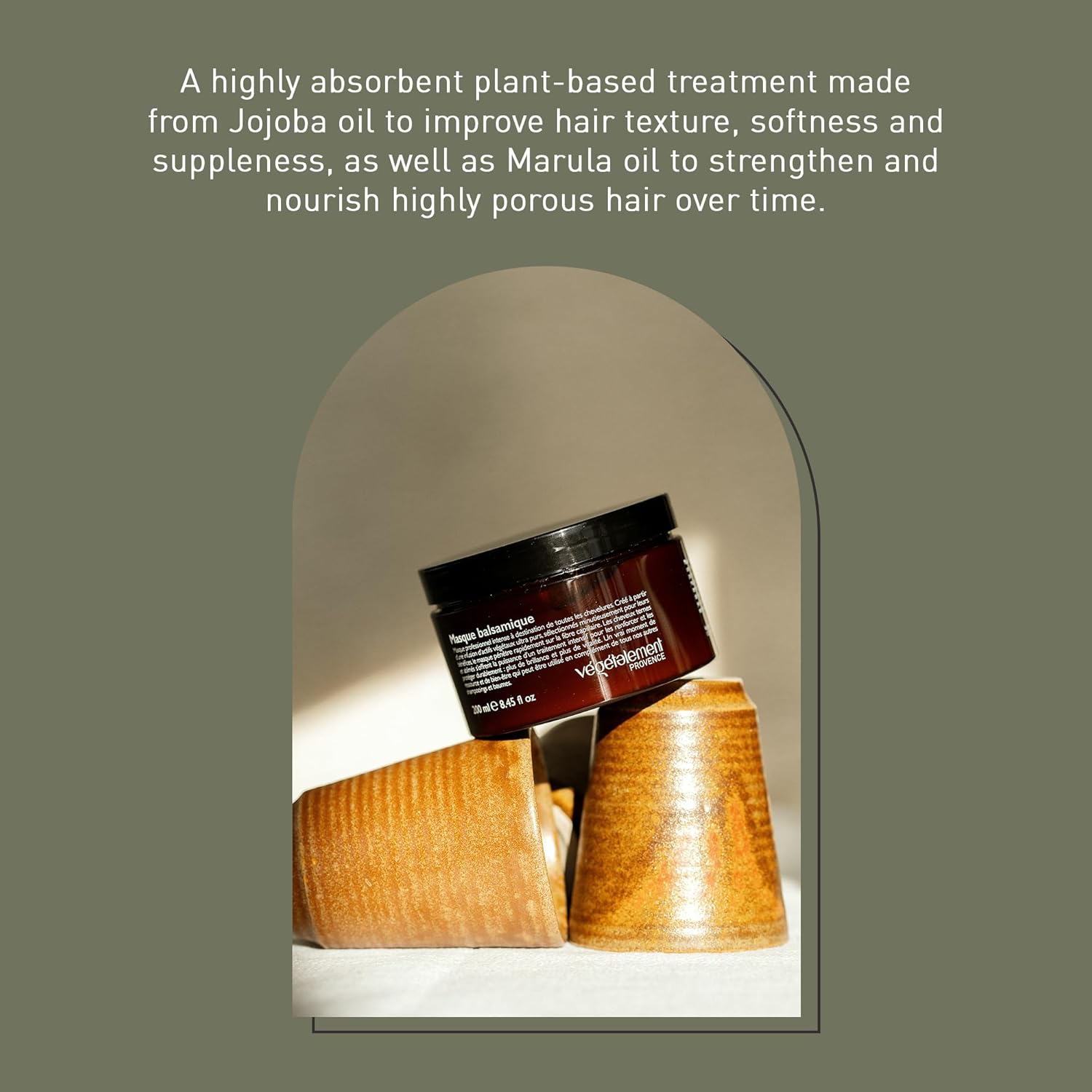 VEGETALEMENT ORGANIC Hair Mask, Plant-Based Hair Treatment Mask for Dry and Damaged Hairs, 200Ml, Cruelty Free with Jojoba Oil & Marula Oil for Strengthening and Repairing