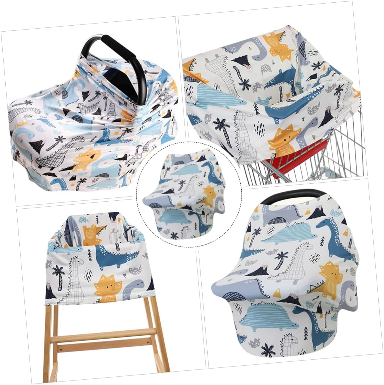 Hohopeti Multifunctional Cotton Nursing Cover Stroller Breastfeeding Cloak Breathable Skin-Friendly Chair Windproof Shield for Newborns and Mothers image number 6