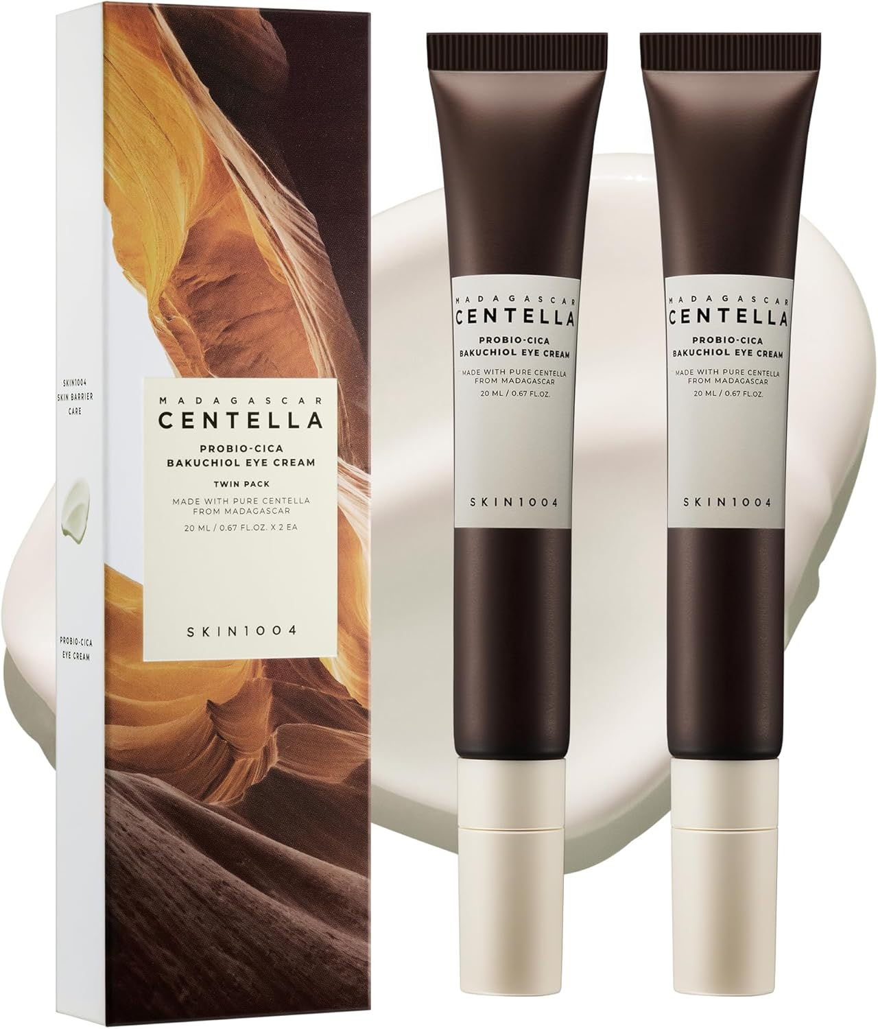 SKIN1004 Centella Probio-Cica Bakuchiol Eye Cream Twin Pack, (20Ml*2), Korean under Eye Cream with Bakuchiol & Centella, Hydrating Eye Treatment for Fine Lines & Eye Area Care, Retinol Alternative, Korean Skincare image number 5