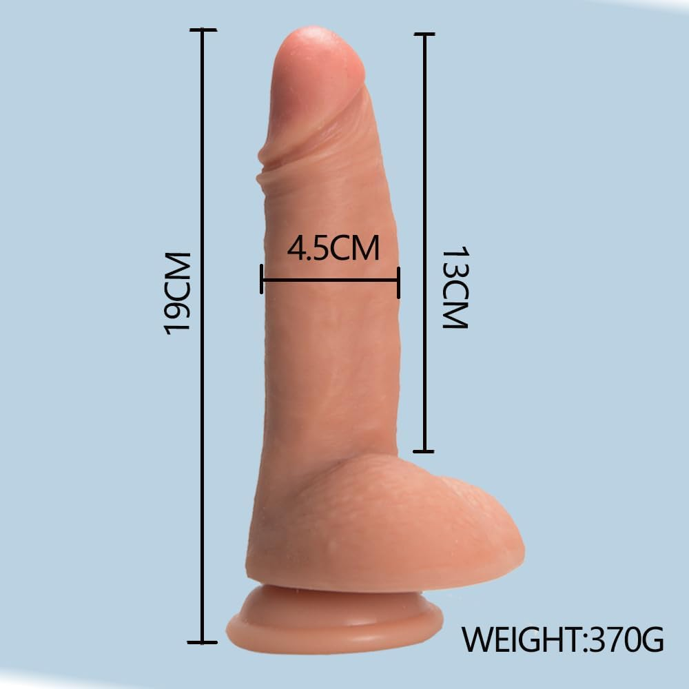 Dildos Realistic Dildo Sex Toy for Adult Women Men Anal G-Spot Stimulation Lifelike Soft Silicone Penis with Strong Suction Cup Sex Toys Women Sex Toy 7.48 Inch DL02 image number 2