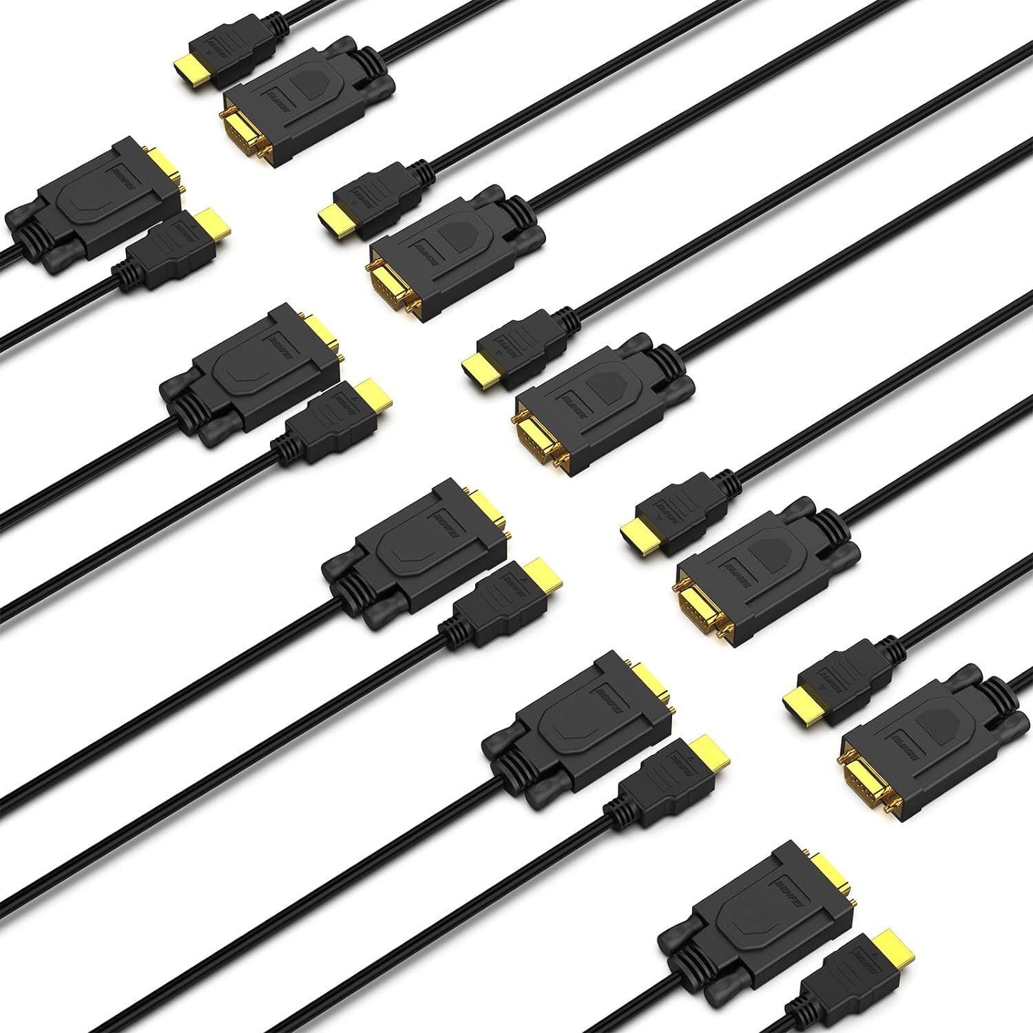 BENFEI HDMI to VGA 6 Feet Cable, Uni-Directional HDMI to VGA Cable (Male to Male) Compatible for Computer, Desktop, Laptop, PC, Monitor, Projector, HDTV, Raspberry Pi, Roku, Xbox and More