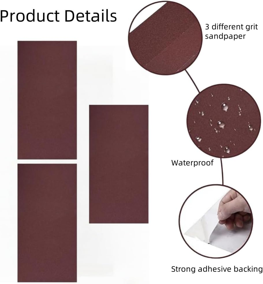 FACAING 3 Pack 50X25Cm Pet Sandpaper Nail File - Sticky Back Dog and Cat Scratch Pads/Replaceable Grooming Sandpaper Sheets for Litter Box Liner image number 3