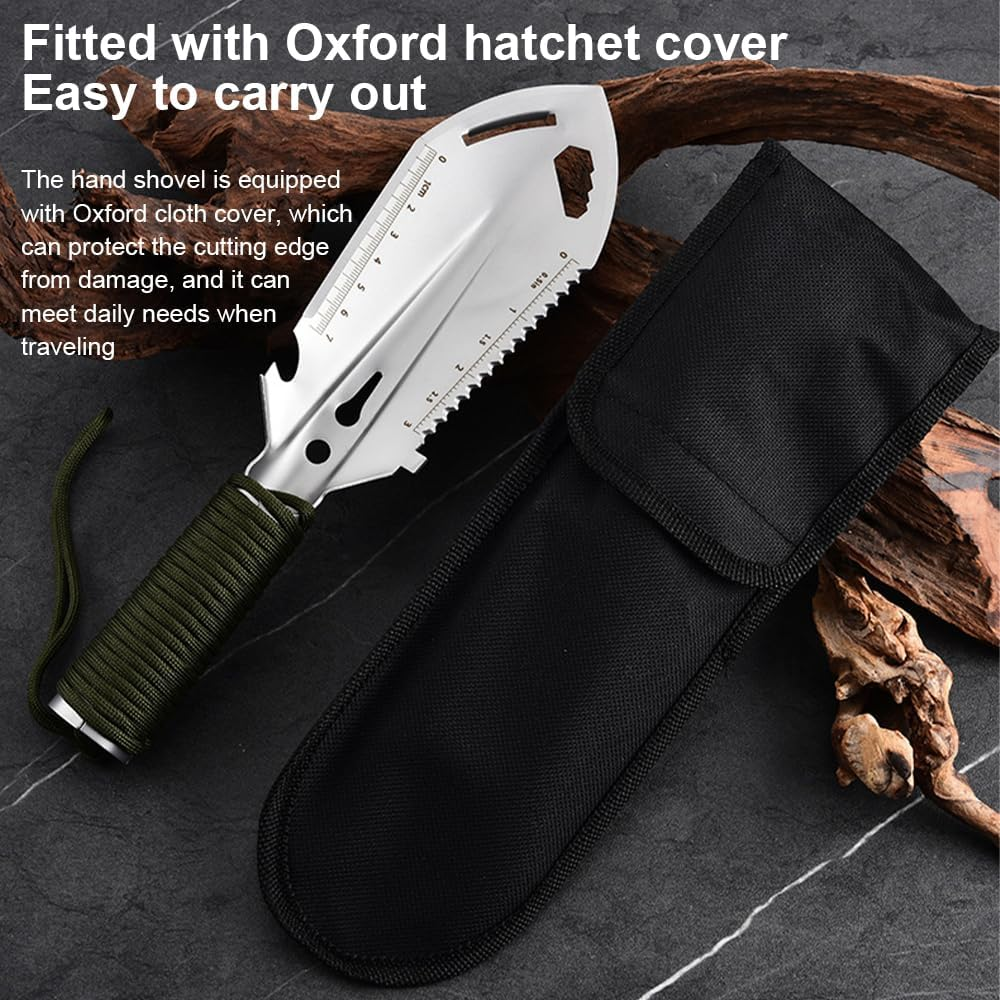 HHWRT Portable Survival Shovel, Entrenching Tool, Multifunctional Camping Gear Survivals Tools, Folding Survival Shovel, Camping Shovels, Versatile Gardening Trowel, Survivals Gear (2Pcs)