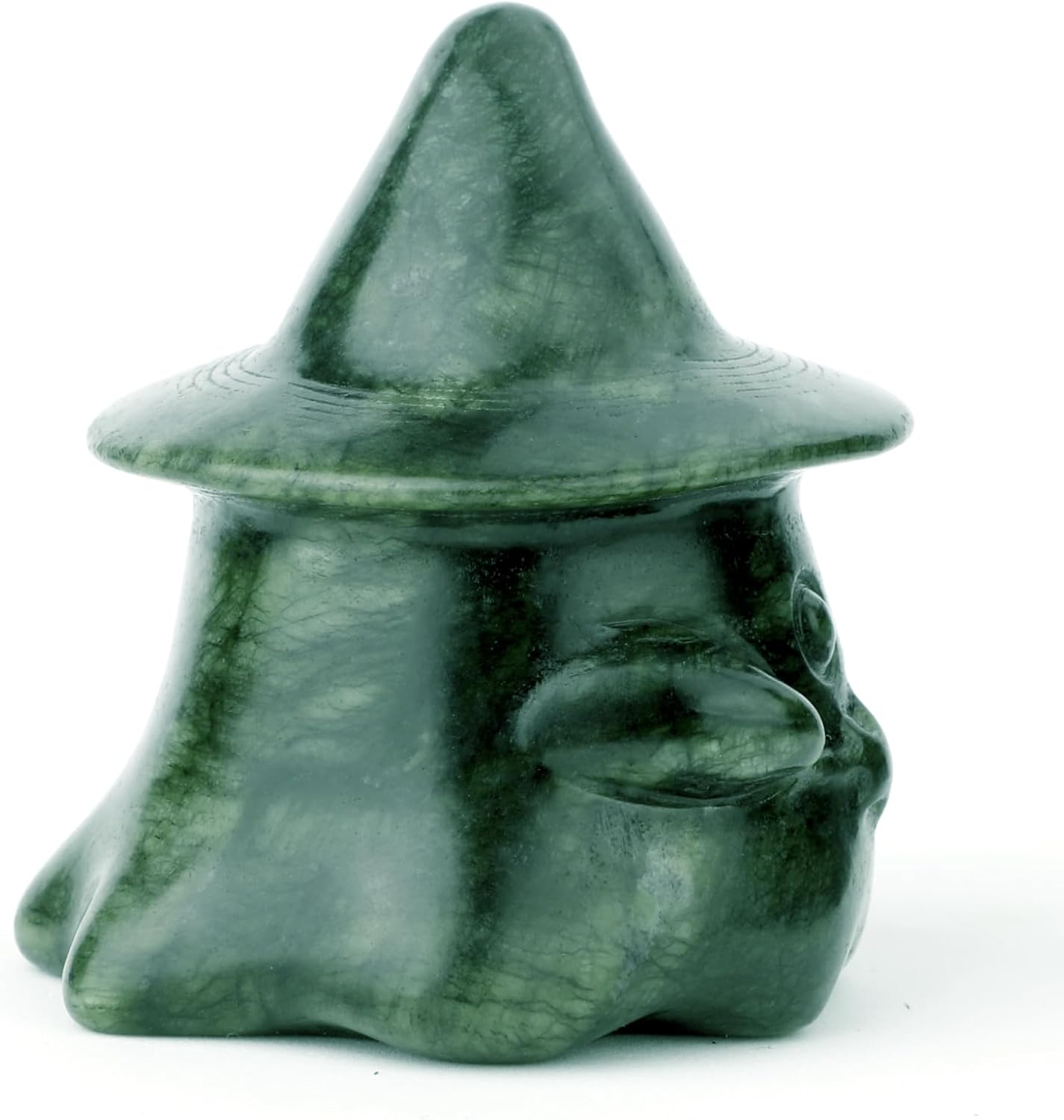 Gemshan Ghost Statue Decorations Indoor, Cut Ghost Statue with Wizard Hatsculpture Spooky Halloween Decor for Home Table Tray Shelf