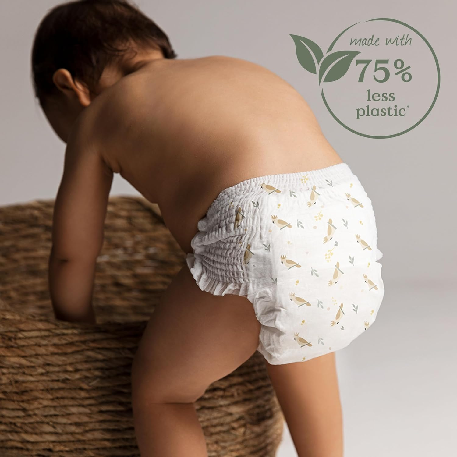 Tooshies Nappy Pants | Size 6 Junior 16Kg+ | 75% Less Plastic | 12 Hours Leak Free | Pull up and Tear off | Unisex |Cockatoo Print | 26Pk | 1 WEEK SUPPLY image number 1