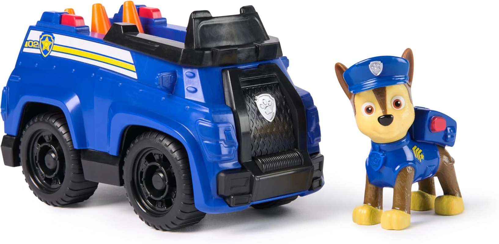 PAW Patrol, Chase&rsquo;S Patrol Cruiser, Toy Car with Collectible Action Figure, Sustainably Minded Kids&rsquo; Toys for Boys & Girls Aged 3 and Up image number 4