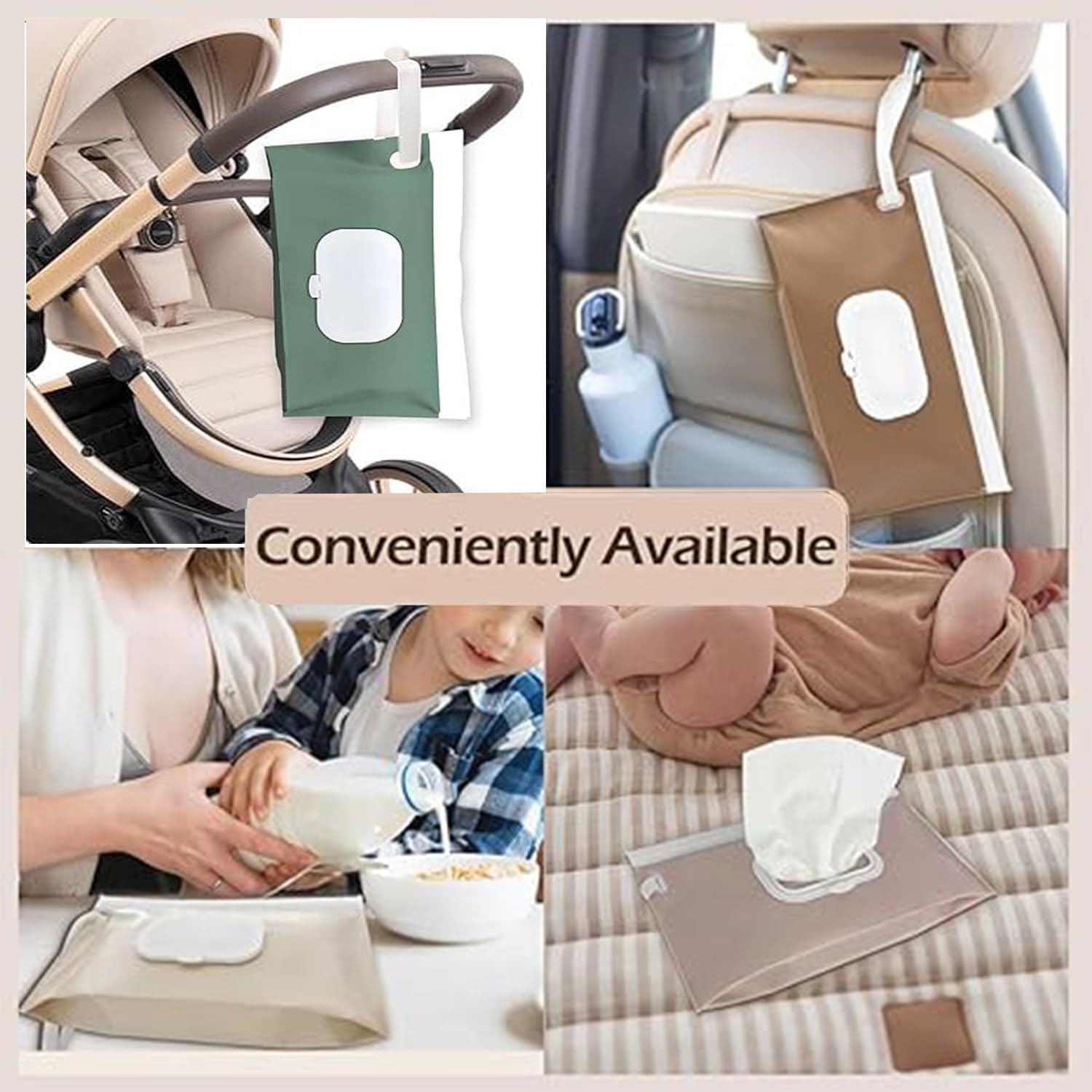 3 Pack Wet Wipe Pouch Wipe Dispenser, Travel Wipes Case Refillable Wet Wipe Bag Travel Wipes Dispenser Wipe Pouches,Portable Refillable Wipe Holder Wipes Container Travel Wipes Case Wipes Dispenser image number 5