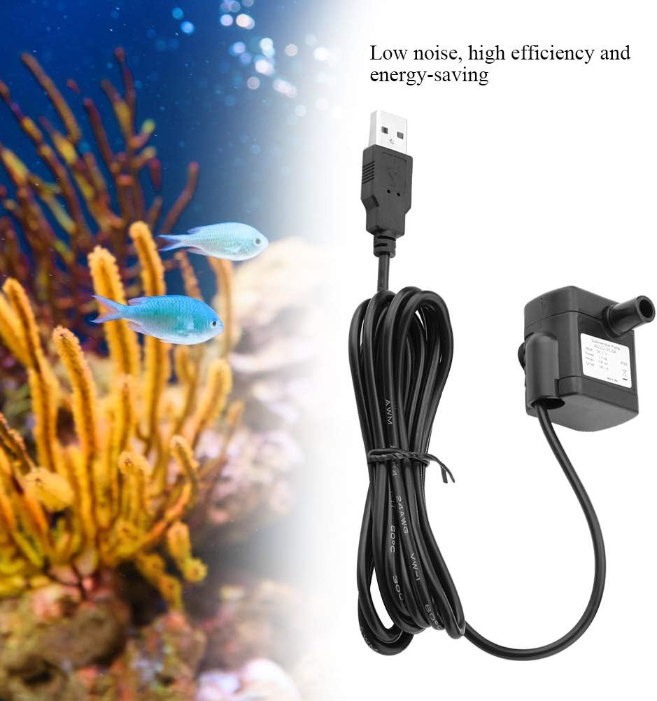 Aquarium Water Pumps, USB Water Pump 5V Small Brushless Pump Aquarium Fish Tank Fountain Pump Water Circulation Electric Pump Submersible Pump for Fish Tank Pet image number 6