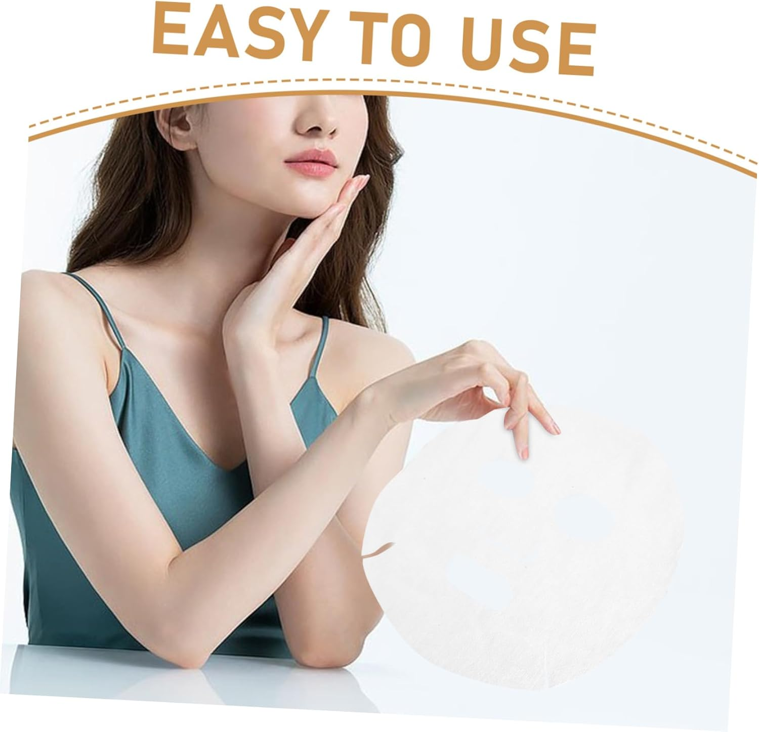 Garneck Sheet Mask Pack 100Pcs Disposable Face Mask Pure Cotton Ultra-Thin for Sensitive Skin Daily Use image number 4