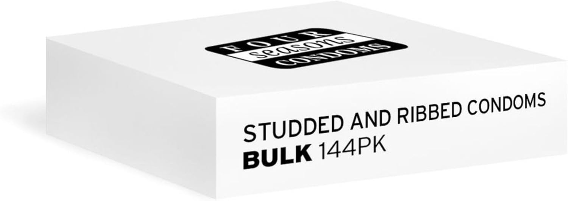 Four Seasons Studded and Ribbed Condoms - Enhanced Pleasure - Lubricated - Bulk Pack of 144 image number 1