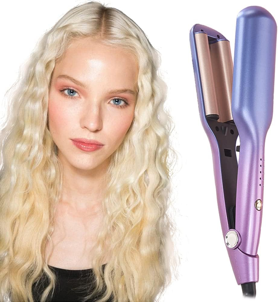 TOHUAN 16Mm 3 Barrels Hair Waver Curling Iron Wand Eggroll Adjustable Temperature Ceramic Wave Hair Curler Iron Curly Crimper Tools image number 3