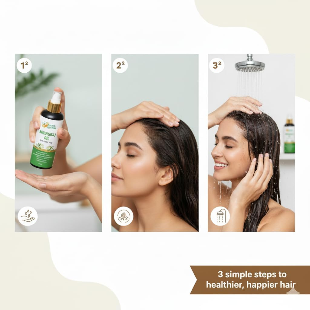 Herbs Botanica Bhringraj Hair Oil 200 Ml &ndash; Pure, Natural Herbal Oil for Nourishing, Conditioning & DIY Haircare image number 4