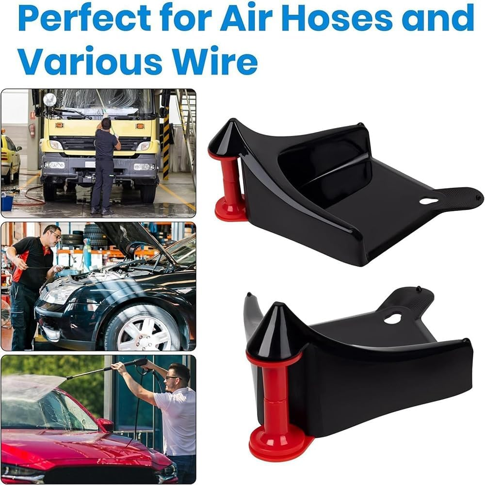 HPAMR 4 Pcs Car Hose Guide for Car Washing, Tire Hose Guid, Plastic Tire Winder Fit for Vehicle Cleaning and Detailing, Cars Wash Tool to Avoid Snagging