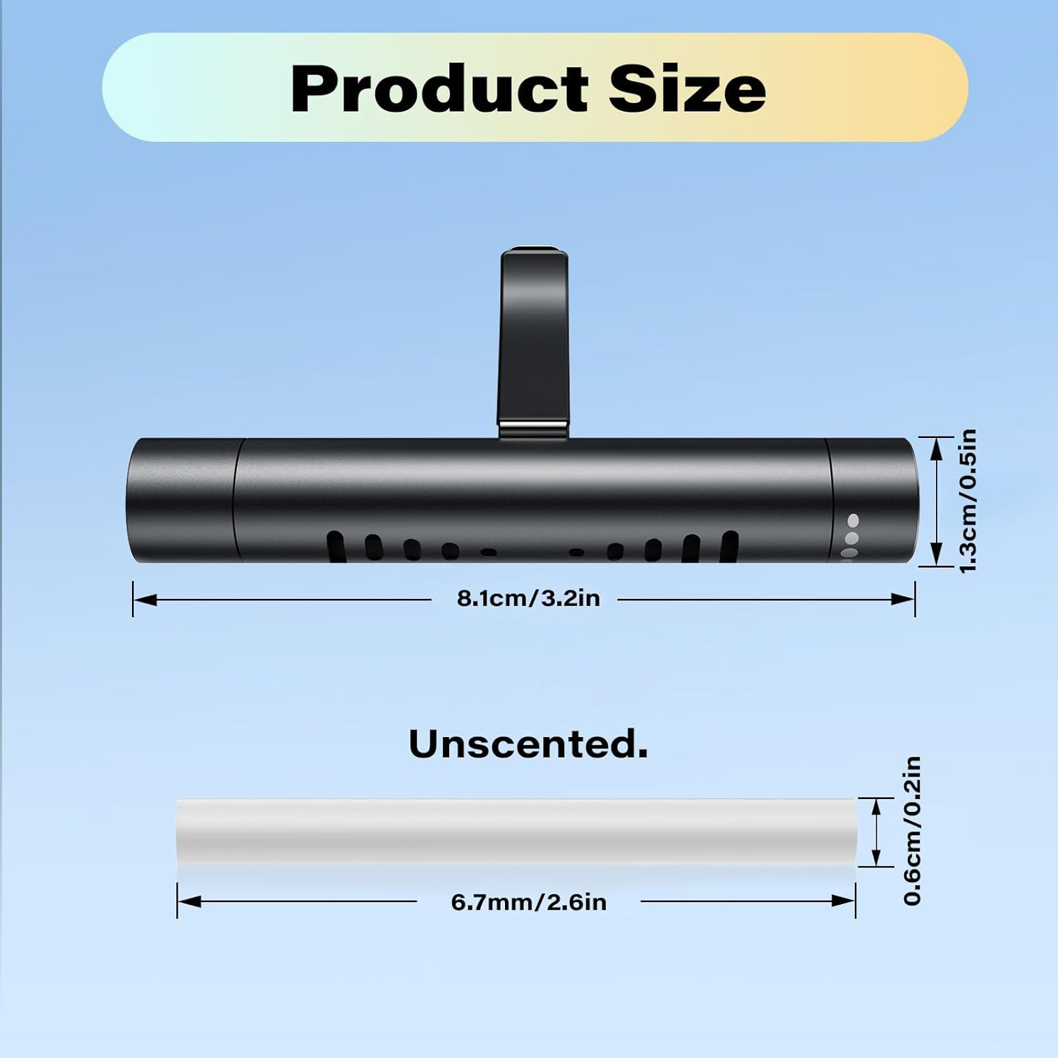 Car Essential Oil Diffuser, 2 Pack Car Air Freshener Diffuser, Car Diffuser Air Freshener with 12 Refill Sticks for Cars, Office, Kitchen, Bathroom, Pet Houses image number 5