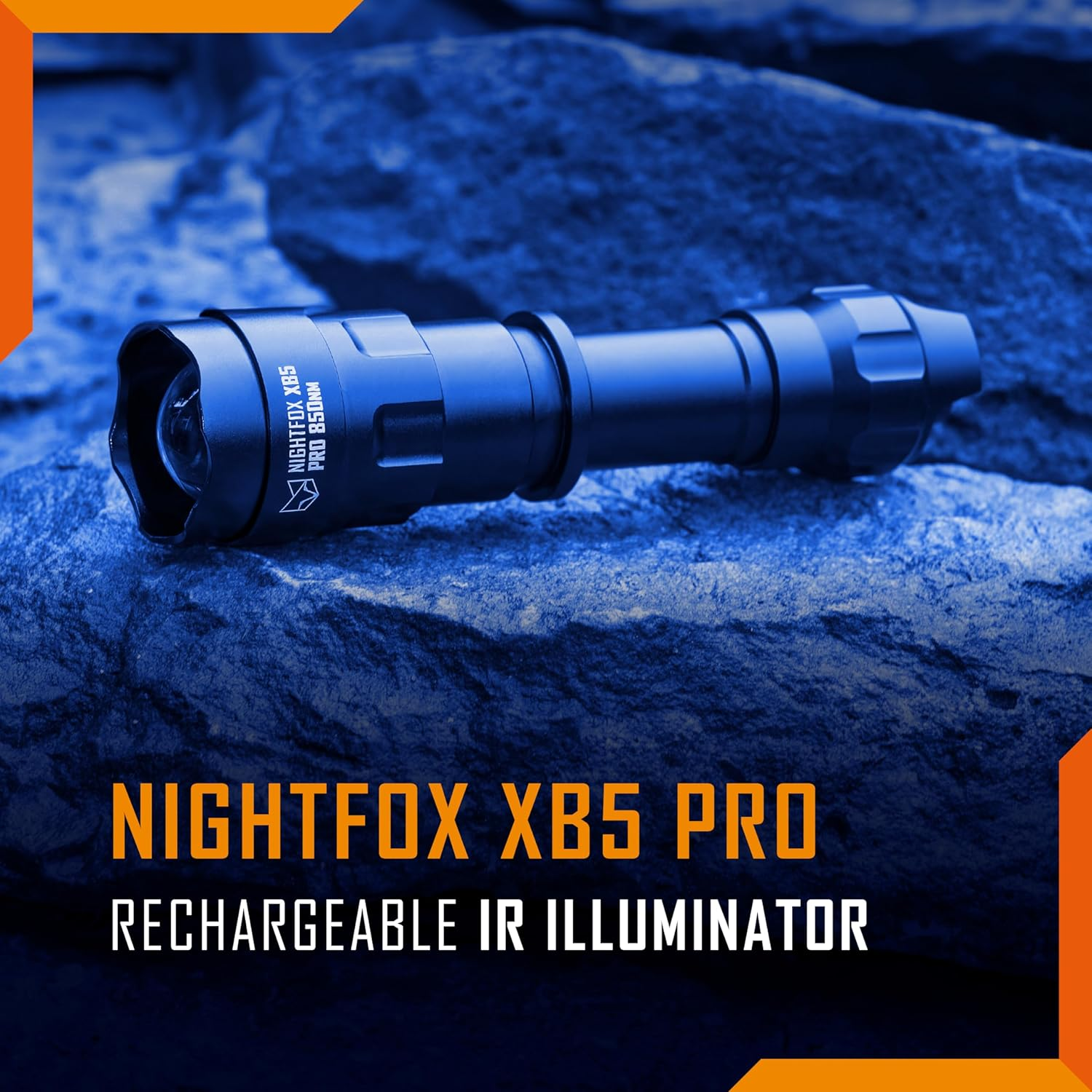 Nightfox Infrared LED Torch XB5 Pro, 850Nm Wavelength Flashlight, Invisible Light for Use with Night Vision Devices Only, Usb-Rechargeable Battery Included, Adjustable Focus, Dimmable image number 3