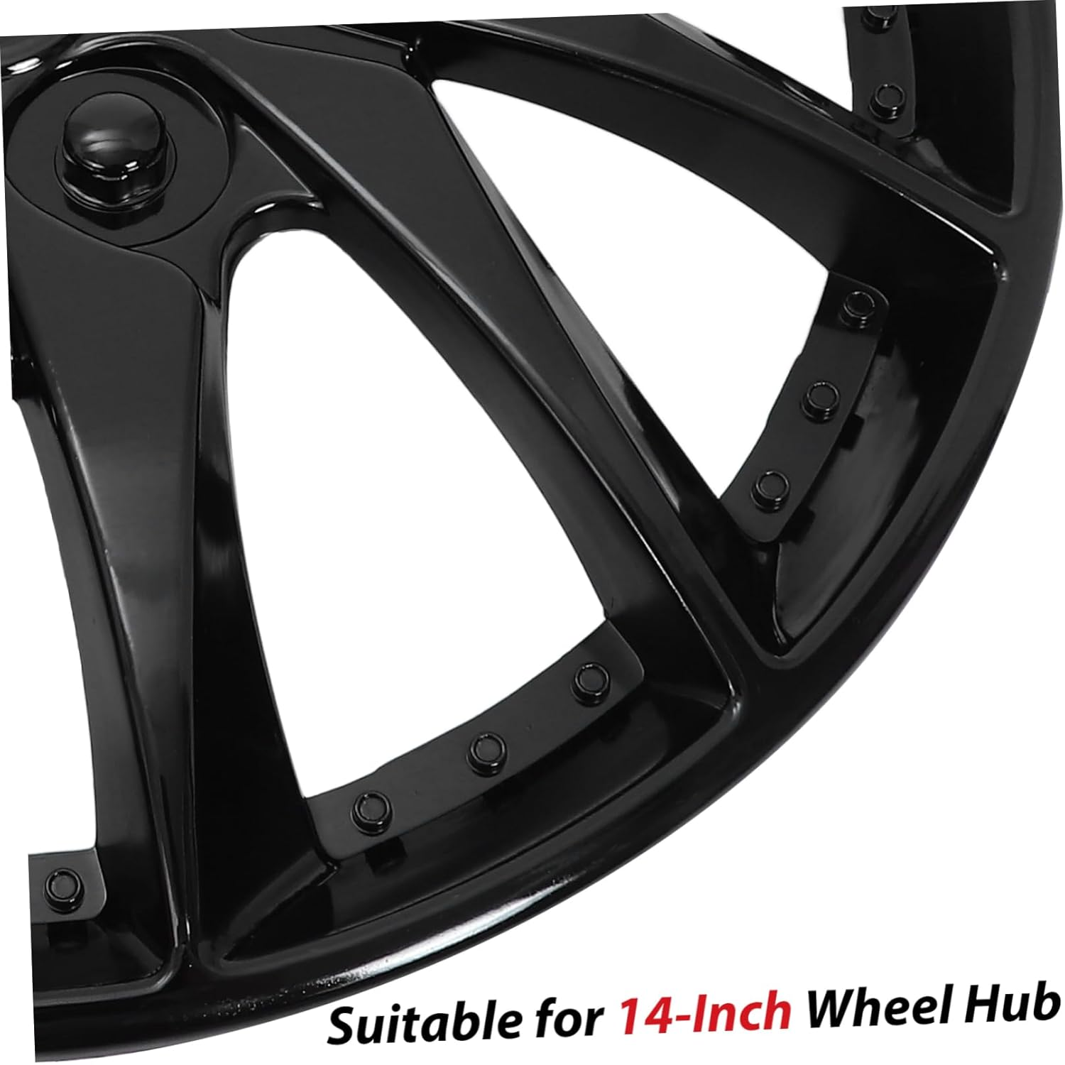 LIFKOME 14 Inch Hubcap Wheel Covers Car Auto Pp Hub Wheel Hubcaps and Practical Replacement Black image number 2
