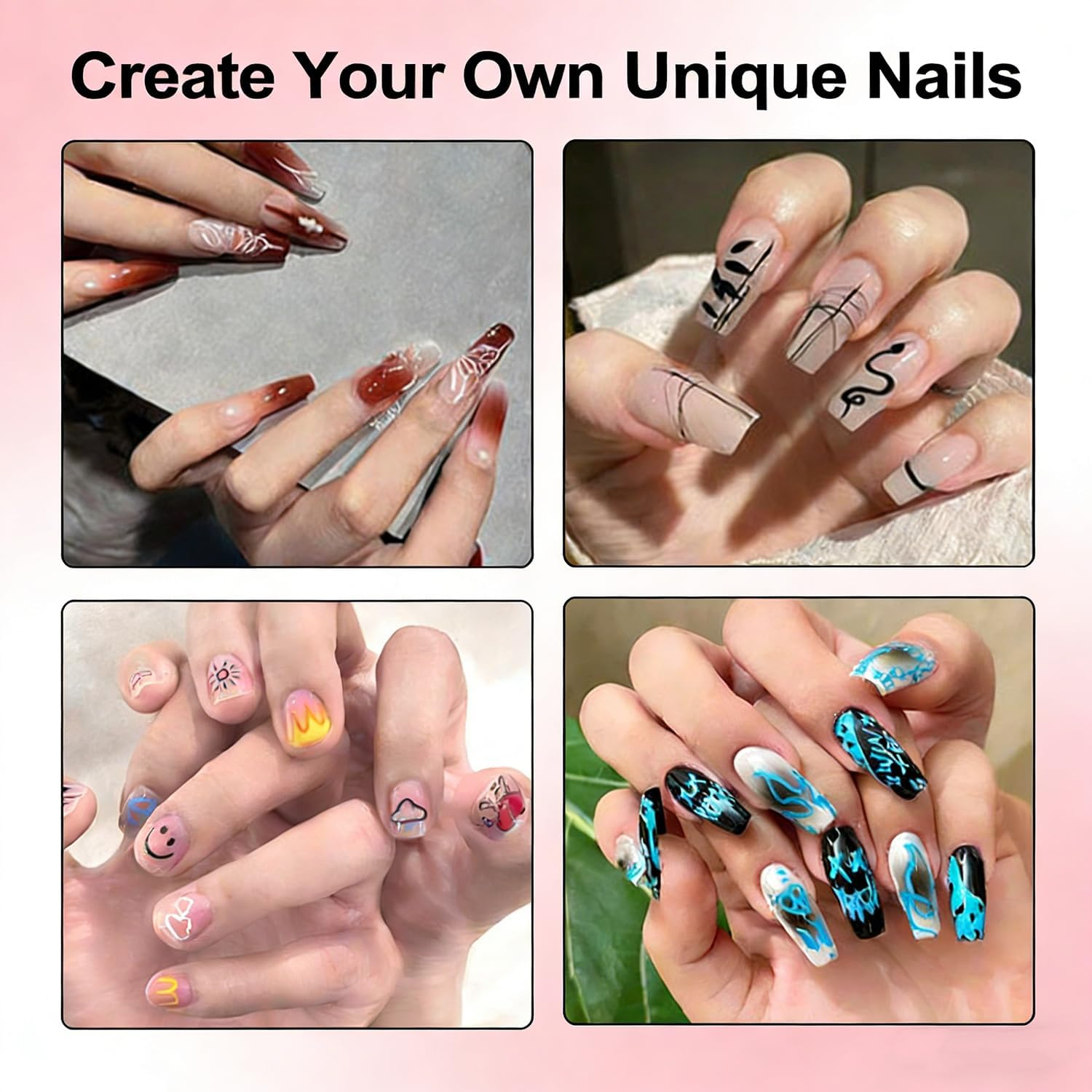 12 Colors Nail Art Pens Set, Quick-Dry 0.5Mm Tip Nail Art Markers Polish Pens, 3D Dotting Drawing Painting Point Liner Pen for Home Salon Nail DIY Design Manicure Tool image number 6