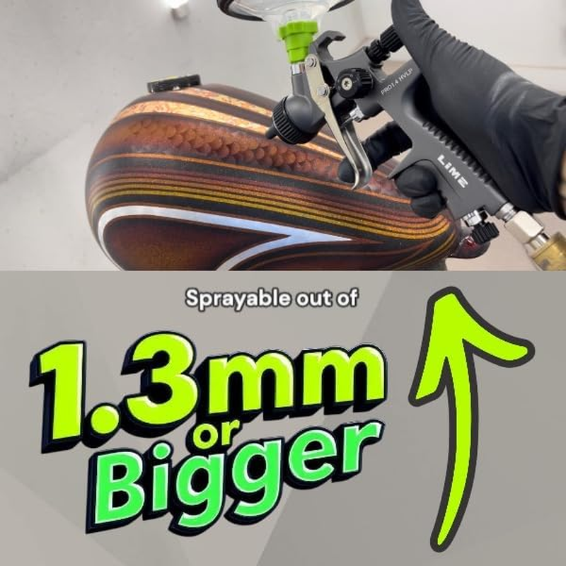 Lime Line Sprayable Metal Flake Paint Additive: Solvent Resistant Glitter for Automotive Custom Painting (Gold) image number 4