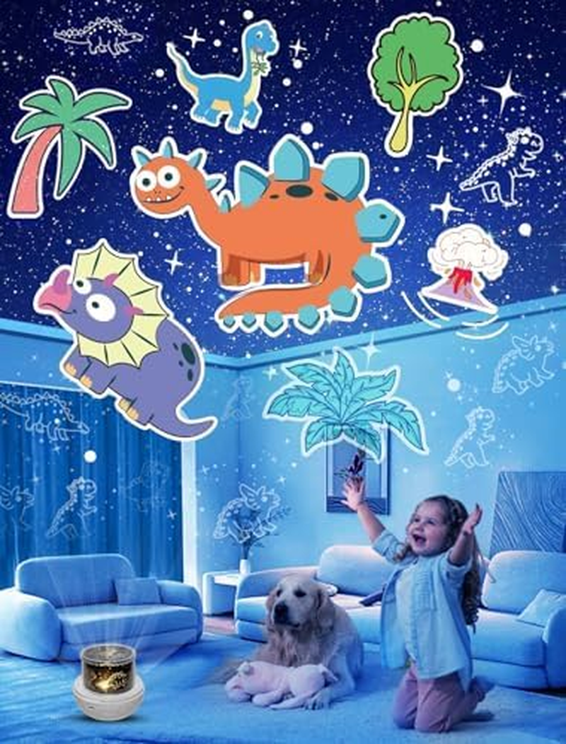 Projector Night Light for Kids + 21 Sets of Films, Baby Night Light Projector for Bedroom, Ceiling, Kids Star Galaxy Projector with 360&deg; Rotation for Baby Girls Boys, Christmas, Nursery, Room Decor image number 3