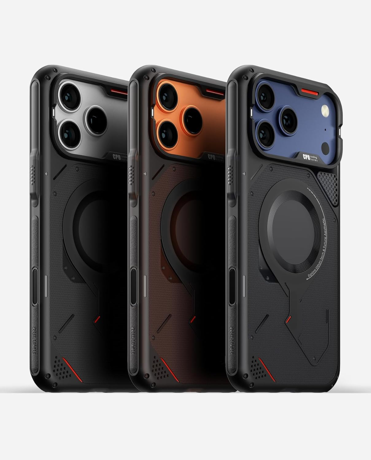 Aulumu A17 Rugged Case for Iphone 17 Pro Max | Magsafe Compatible | Integrated Drop Protection | Touch-Sensitive Buttons | Military-Grade Outdoor Design Black image number 4