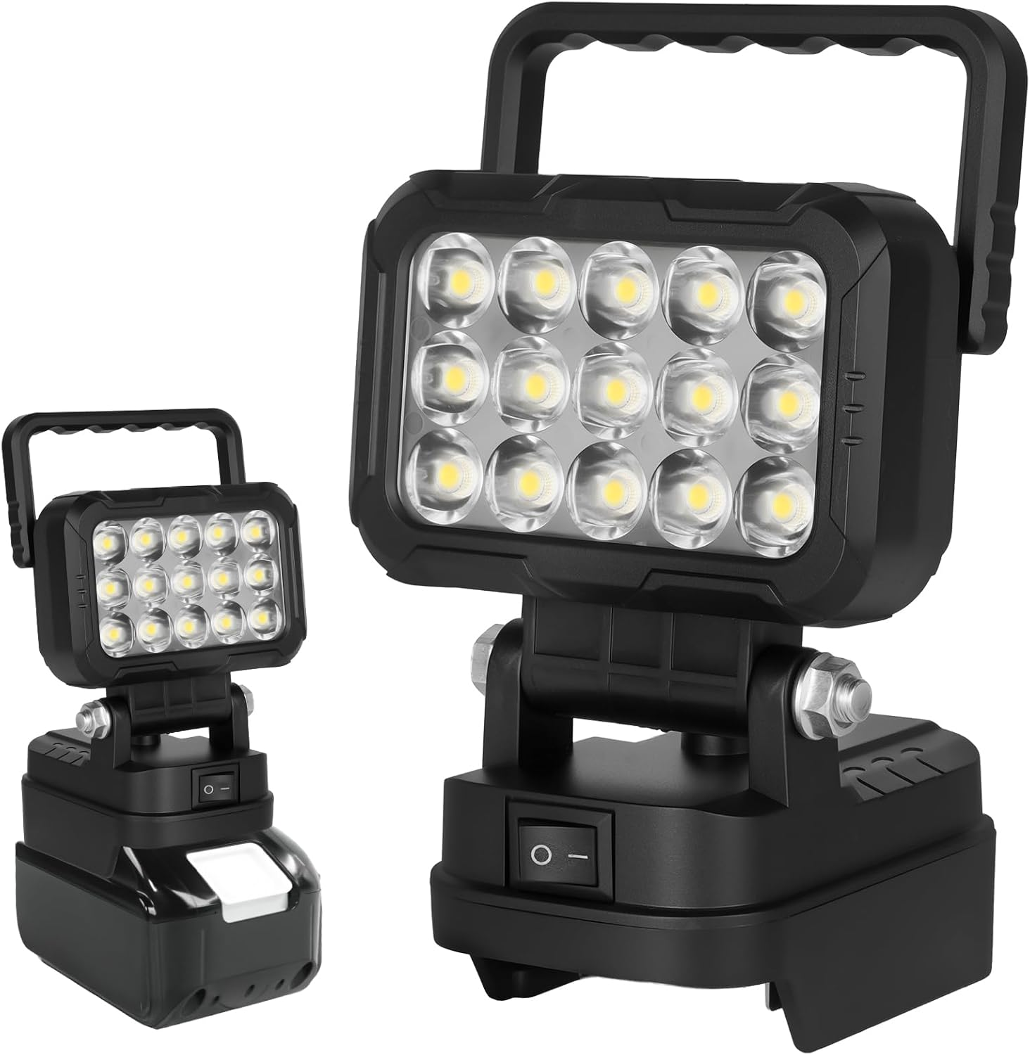 AUAUY Rechargeable Led Light for Makita Battery 18V, 72W Work Light, 5400LM, Wireless Projector with Two USB Charging Ports, for Garage, Building, Repair, Emergency (No Battery)