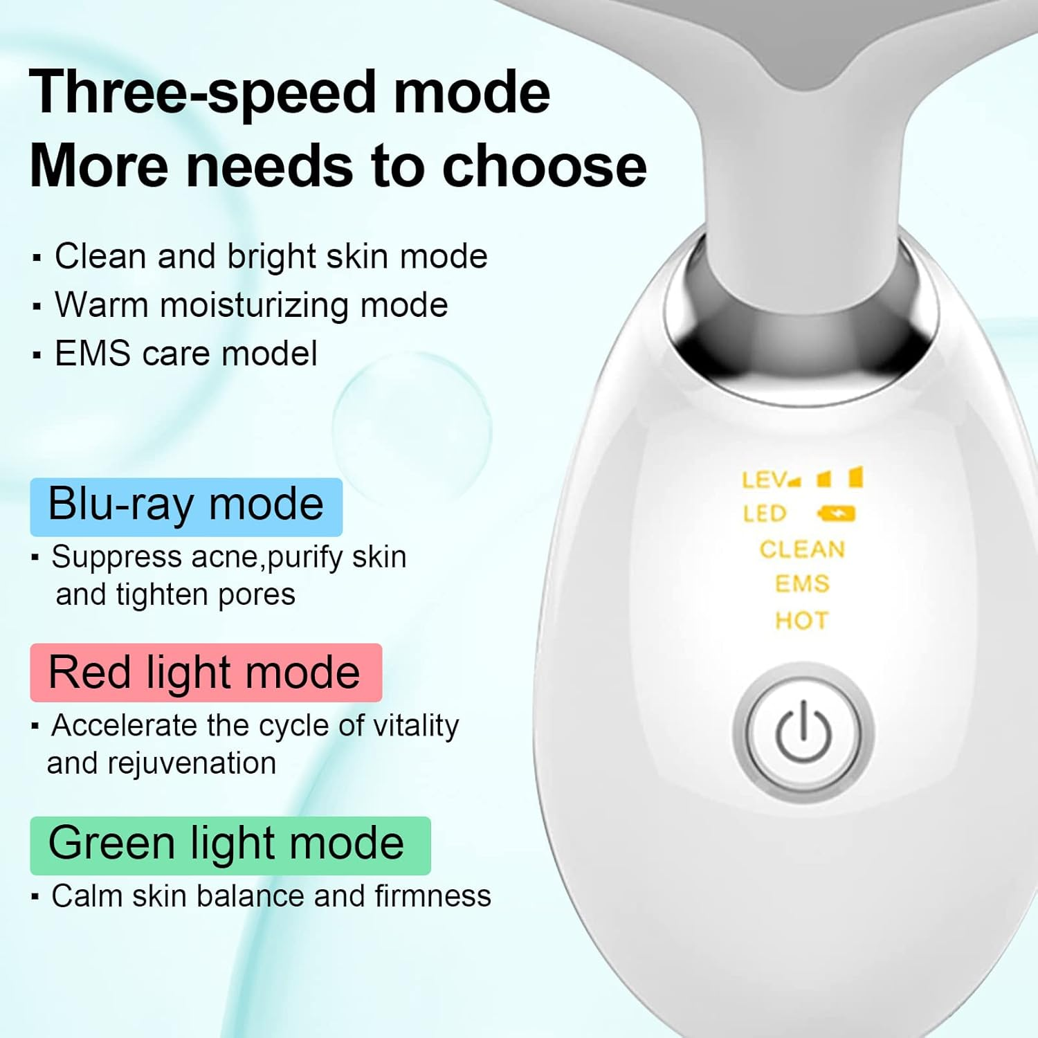 Skin Beauty Device for Face and Neck, 3 in 1 Portable Electric Face Massager image number 1