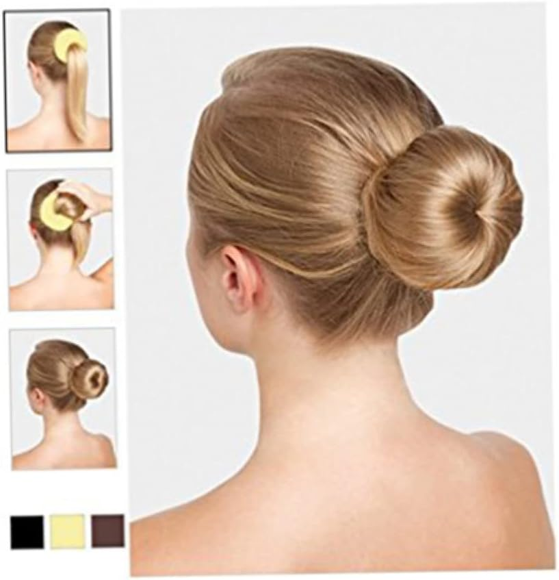 Ipetboom 6Pcs Hair Donut Bun Maker Styler round Chignon for Women S for Quick and Easy Messy Bun Creations - Beigex2Pcs image number 5