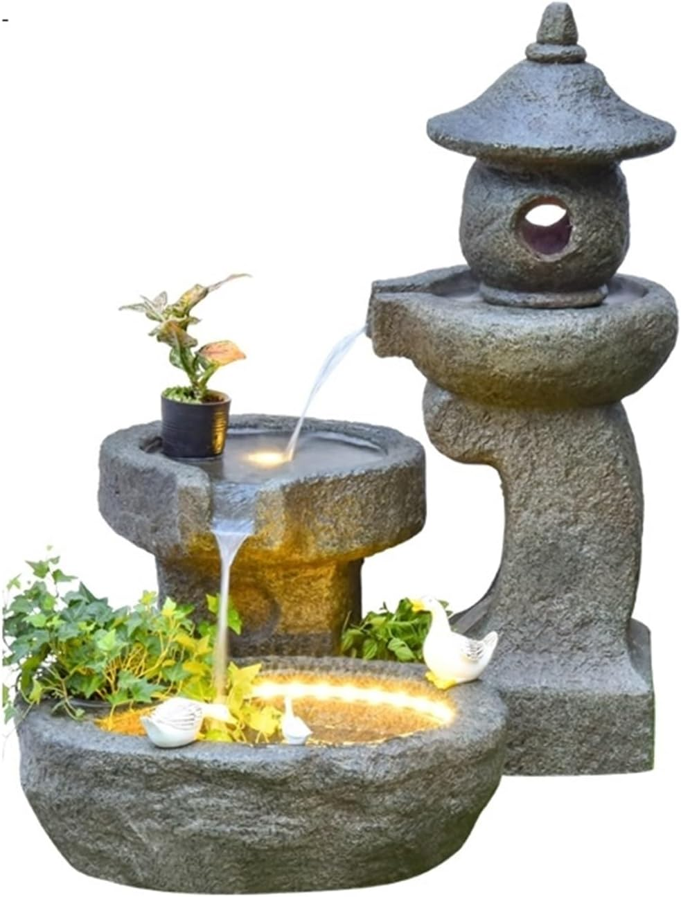 Outdoor Fountain Chinese Courtyard Interior Decoration, Rockery Water Fountain Fish Pond, Outdoor Garden Landscape Spray Lighthouse image number 2