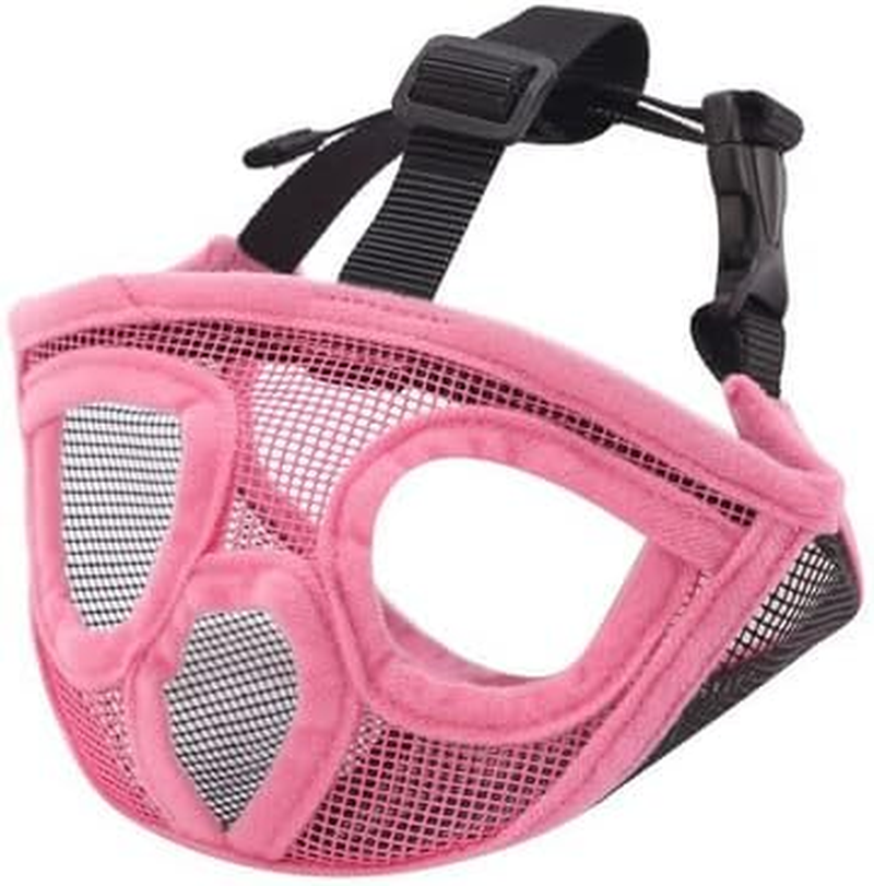 Muzzles Dog Basket Muzzle Short Snout Muzzle Bulldog Pug Basket Muzzle Adjustable Dog Mouth Cover PVC Breathable Cover Dog Mask Prevents Biting Barking