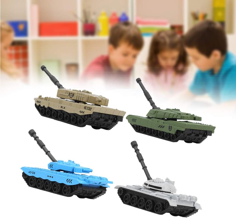 CCYLEZ 4Pcs Mini Tank Model Toy Set - Alloy Army Car Toy - Children Boys and Girls (Alloy, Tank) image number 4
